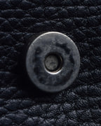 "BURBERRY" Silver stud design grained leather one-handle bag