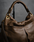 -SPECIAL- “miu miu” 2008-2013 Turn lock leather hobo bag