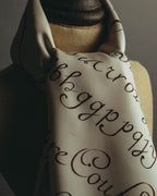 "Hermès" 90's Calligraphy print silk scarf
