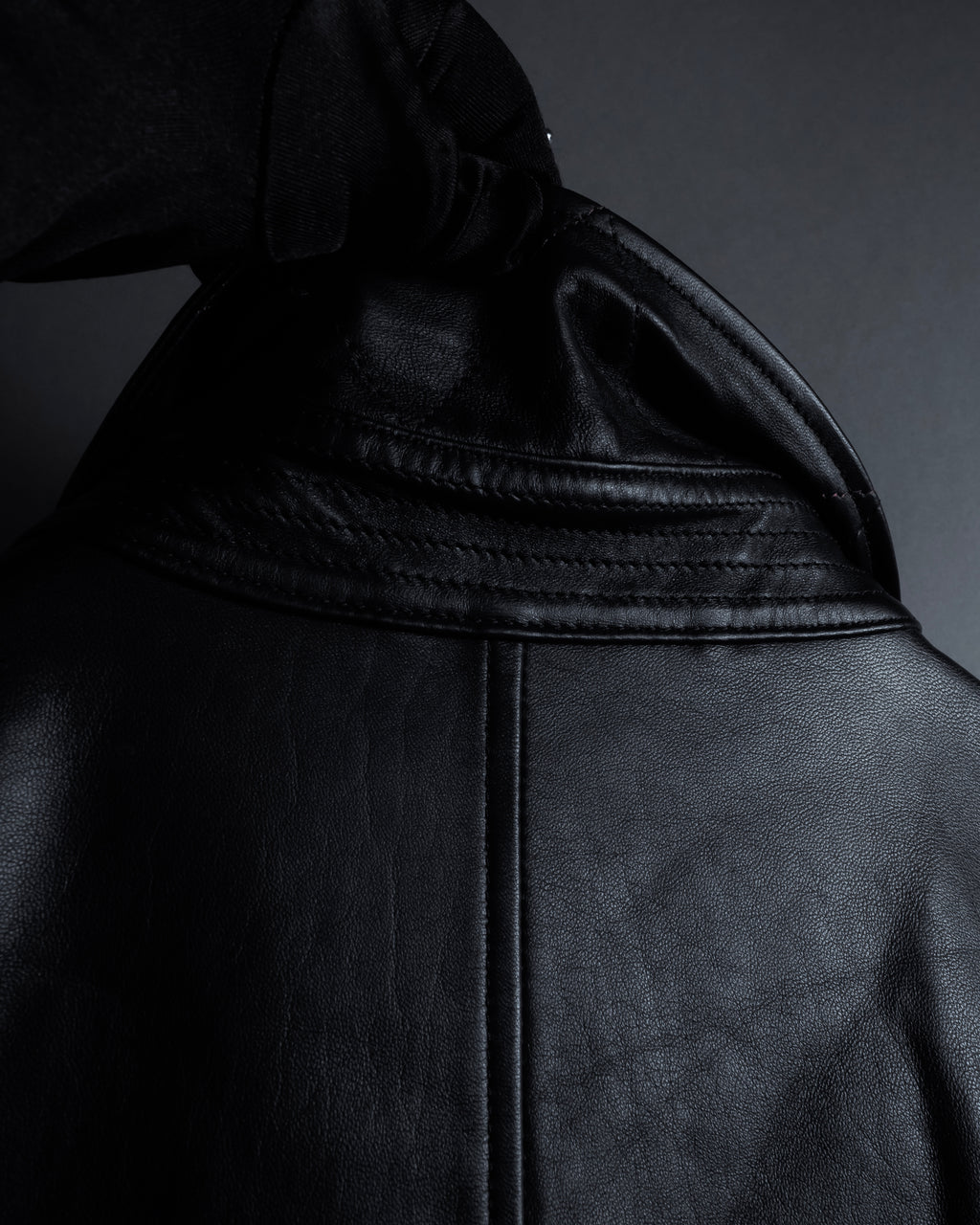 "DURBAN" Double zipper sheepskin leather coat