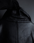 "DURBAN" Double zipper sheepskin leather coat