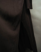 "Hermès" 00's Draped cotton silk long cardigan