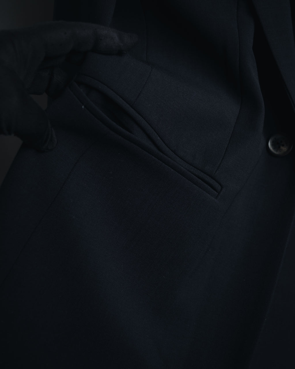 "CELINE" 90’s-00’s Stretch wool single-button blazer