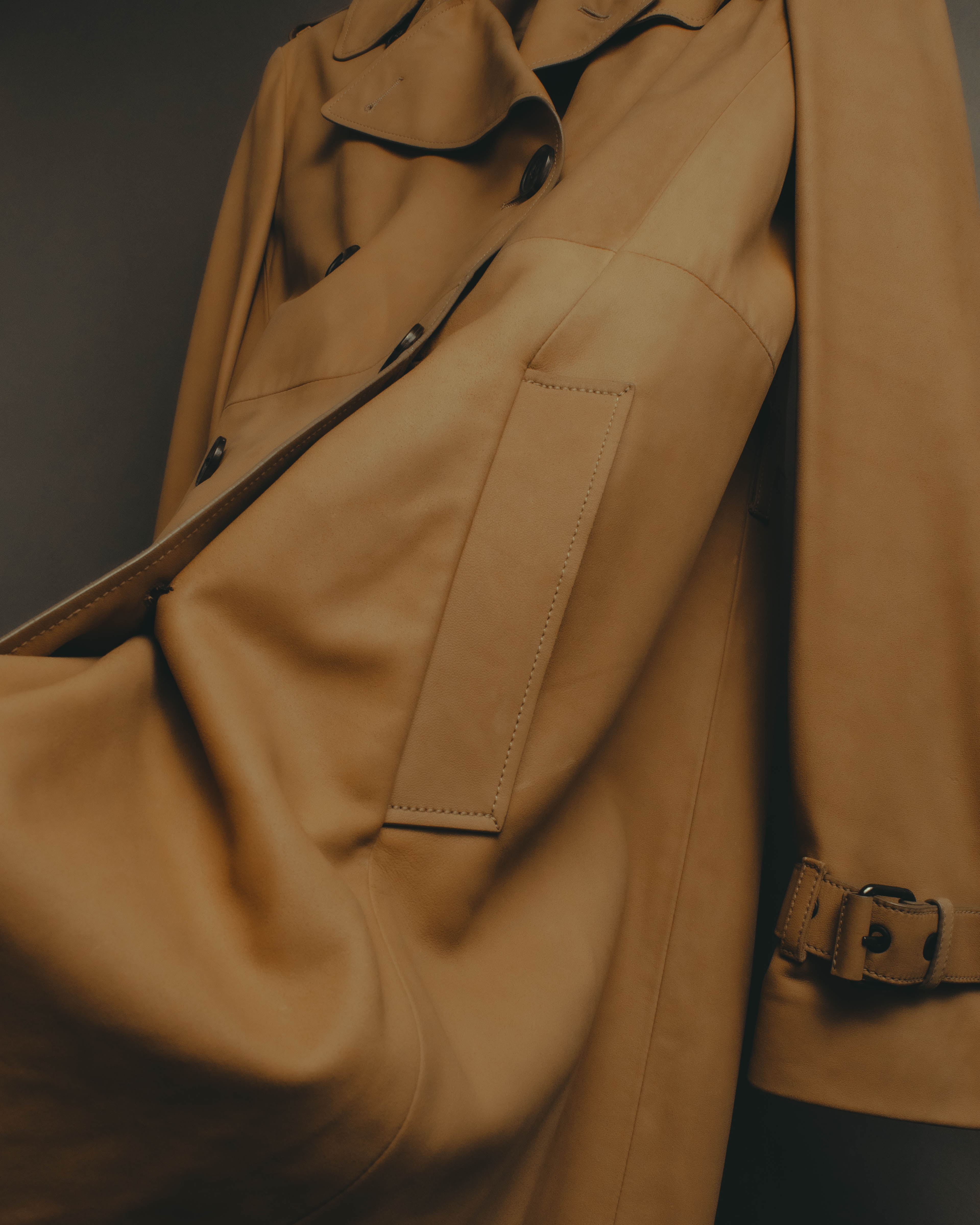 Maison Margiela (Maison Margiela) - Leather trench coat - Beige