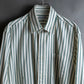 "BURBERRYS" Green stripe pattern oversized shirt