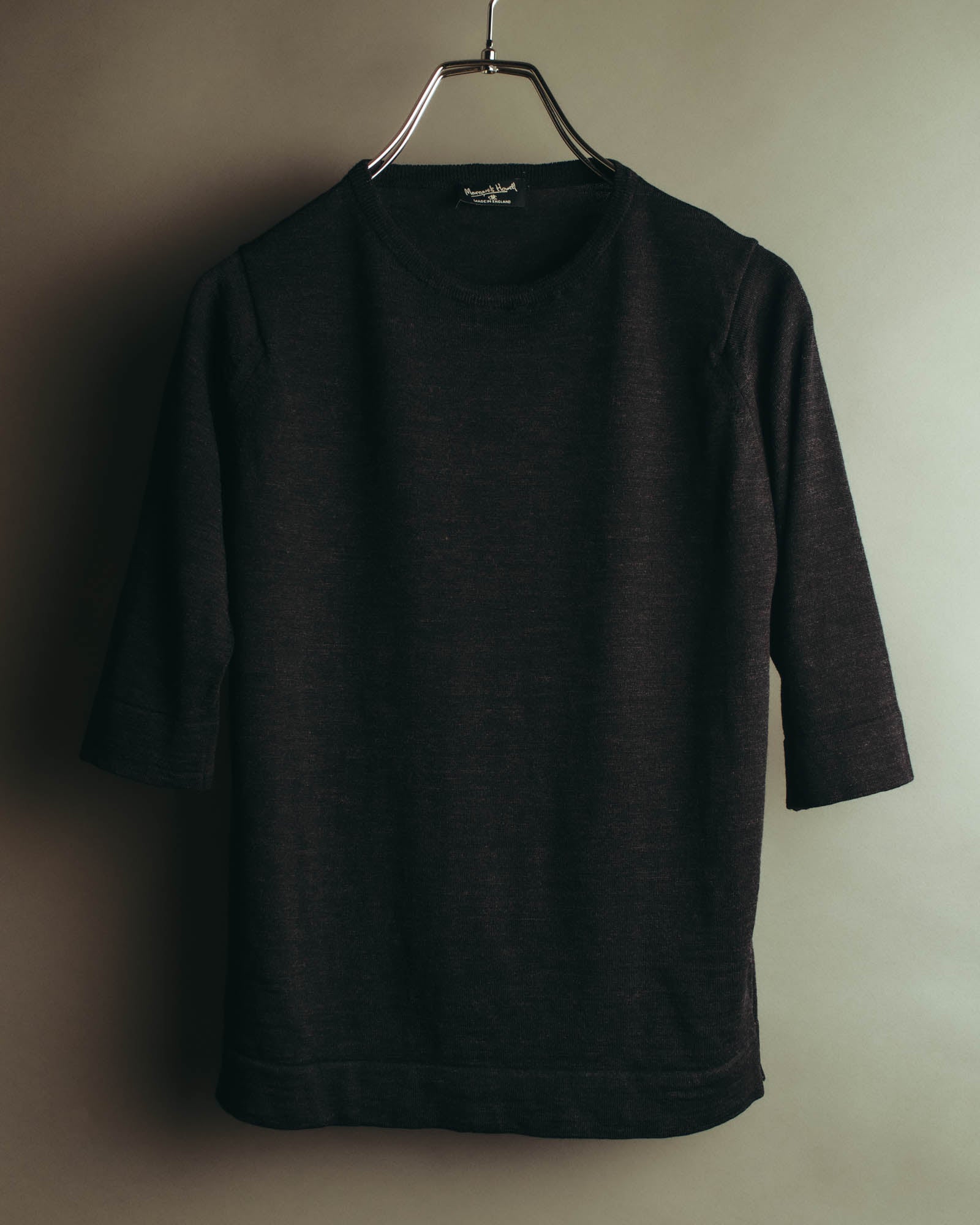 "Margaret Howell" 90's-00's Soft wool short sleeve knit top