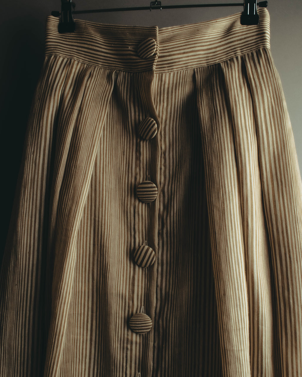 "DESTREE" 2020's Striped linen blend maxi skirt