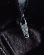 "CELINE" Pleated satin hem velvet flare skirt