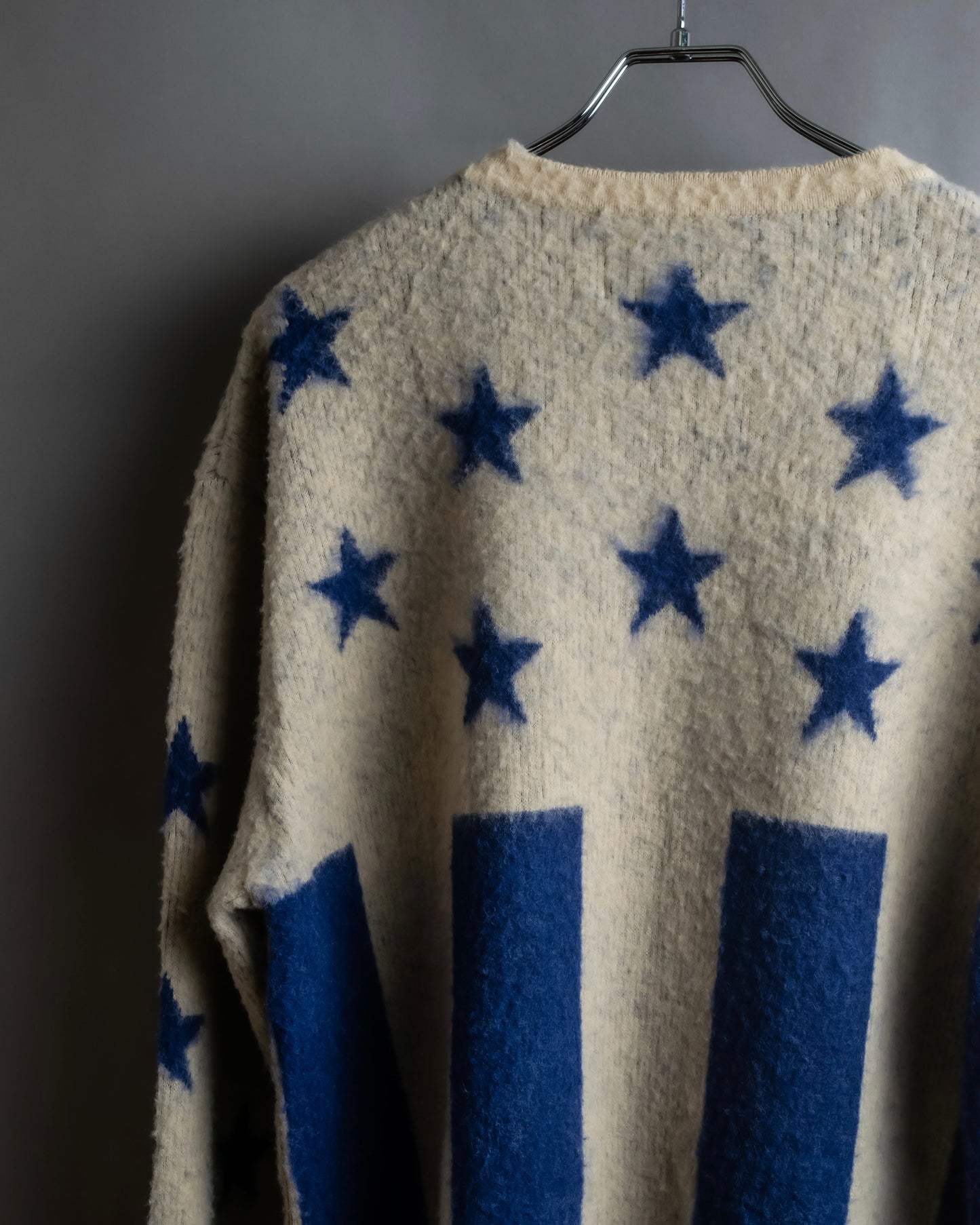 "LIBERAL ARTS" Star pattern oversized knit pullover