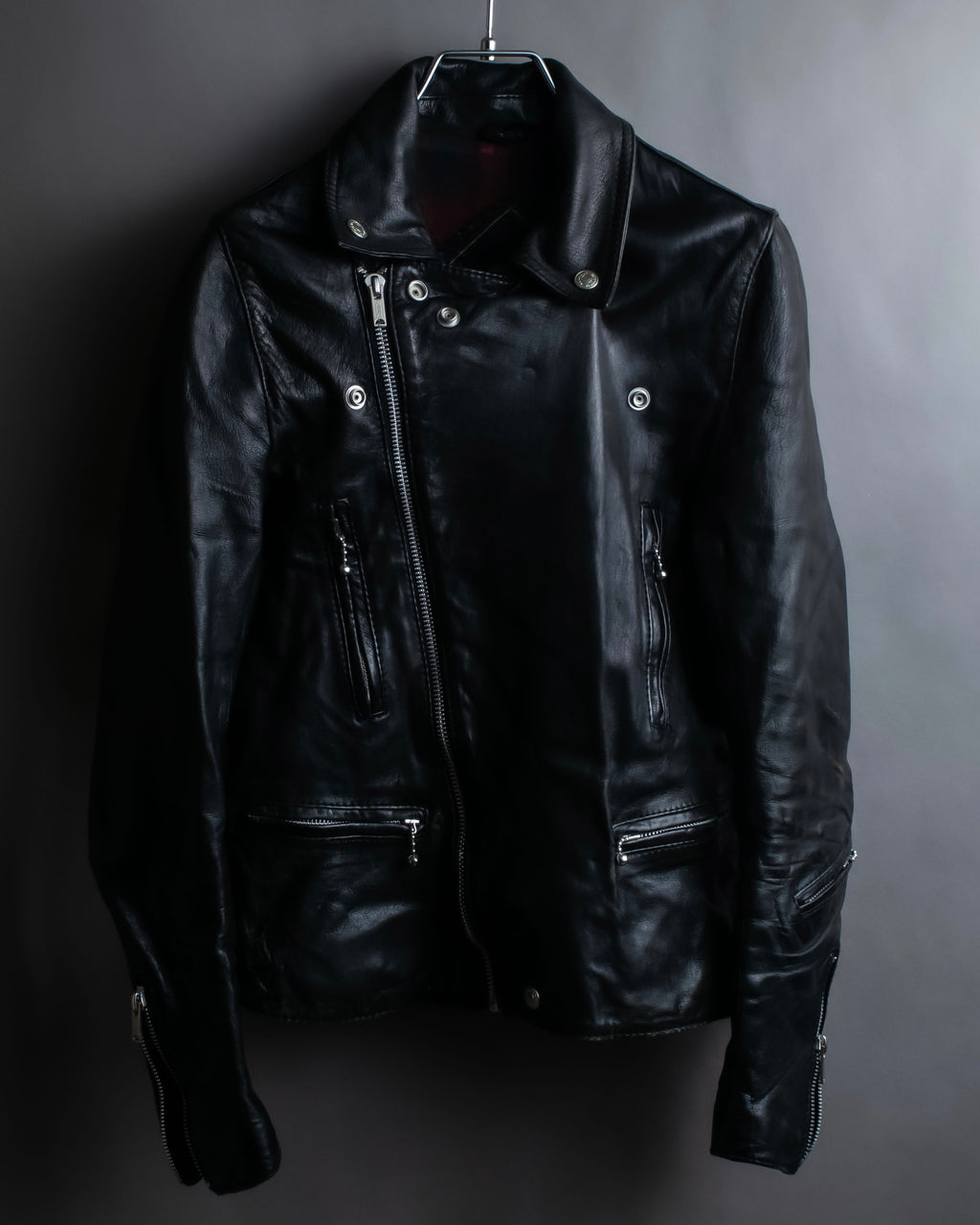 "HYSTERIC GLAMOUR" Lamb leather double riders jacket
