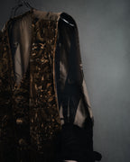 "LUNA MATTINO" 90’s Crushed velvet pointed hem vest