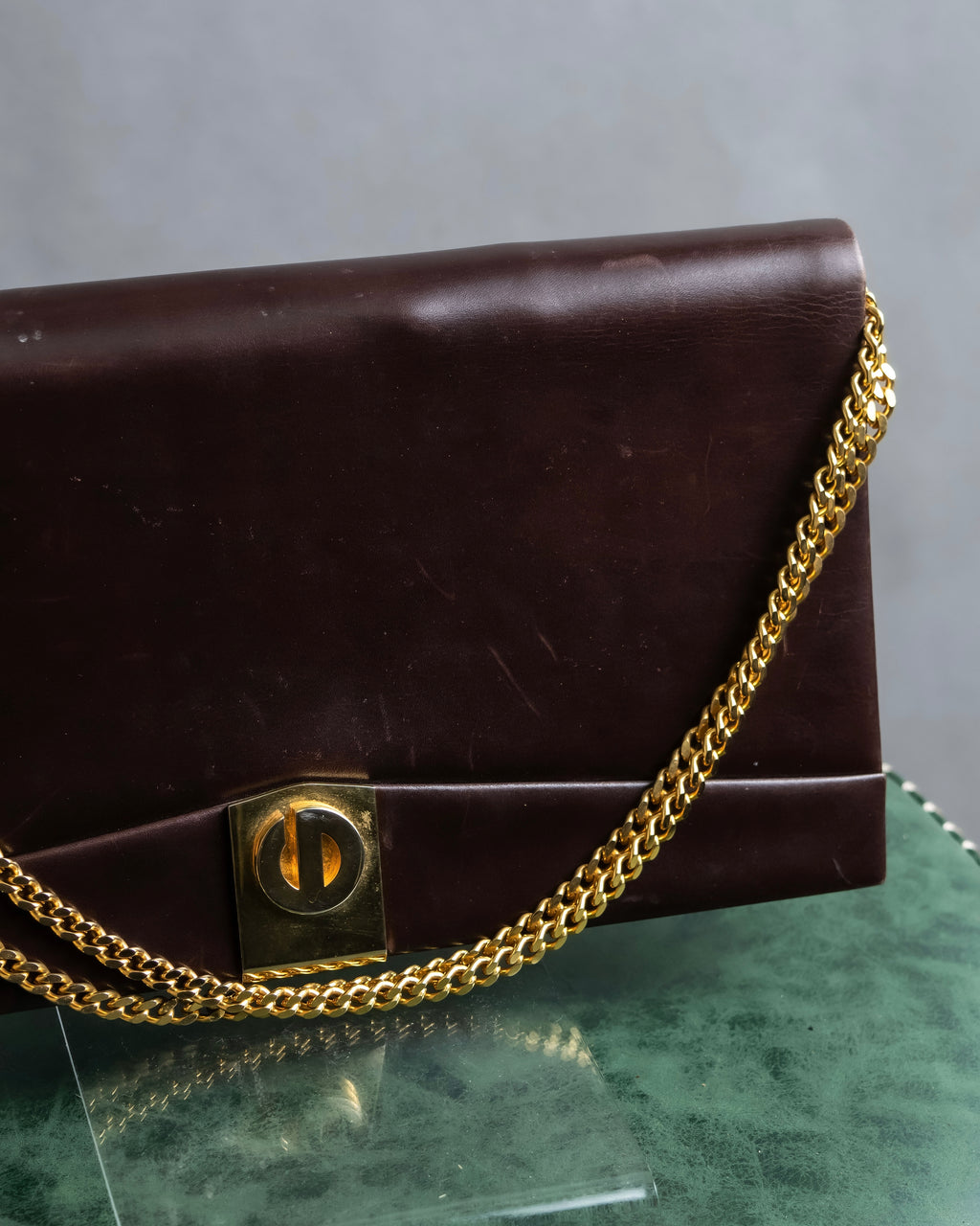 "Christian Dior" CD turn lock design chain shoulder bag