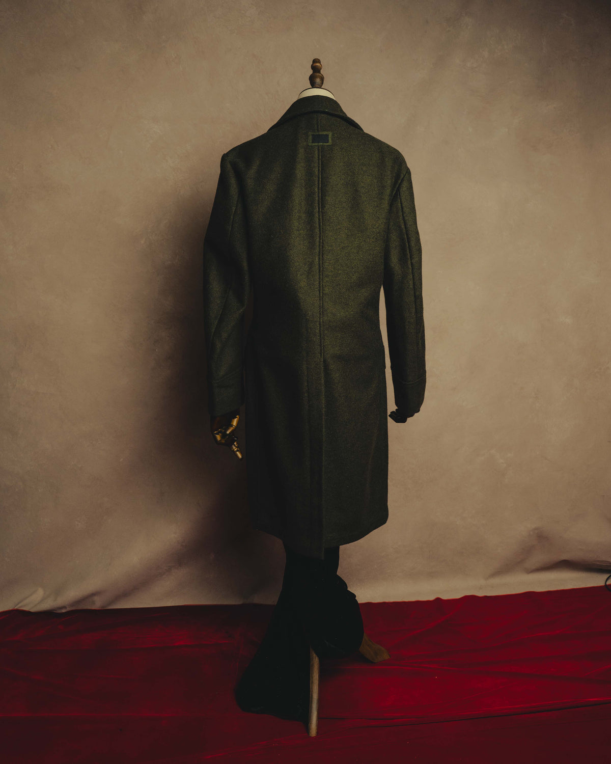 "D&G" 90's-00's Structured double-breasted wool-blend long coat