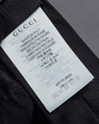 "GUCCI" Michele period tiger embroidery silk necktie