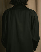 “Yves Saint Laurent” 90’s clean fly-front bal collar coat