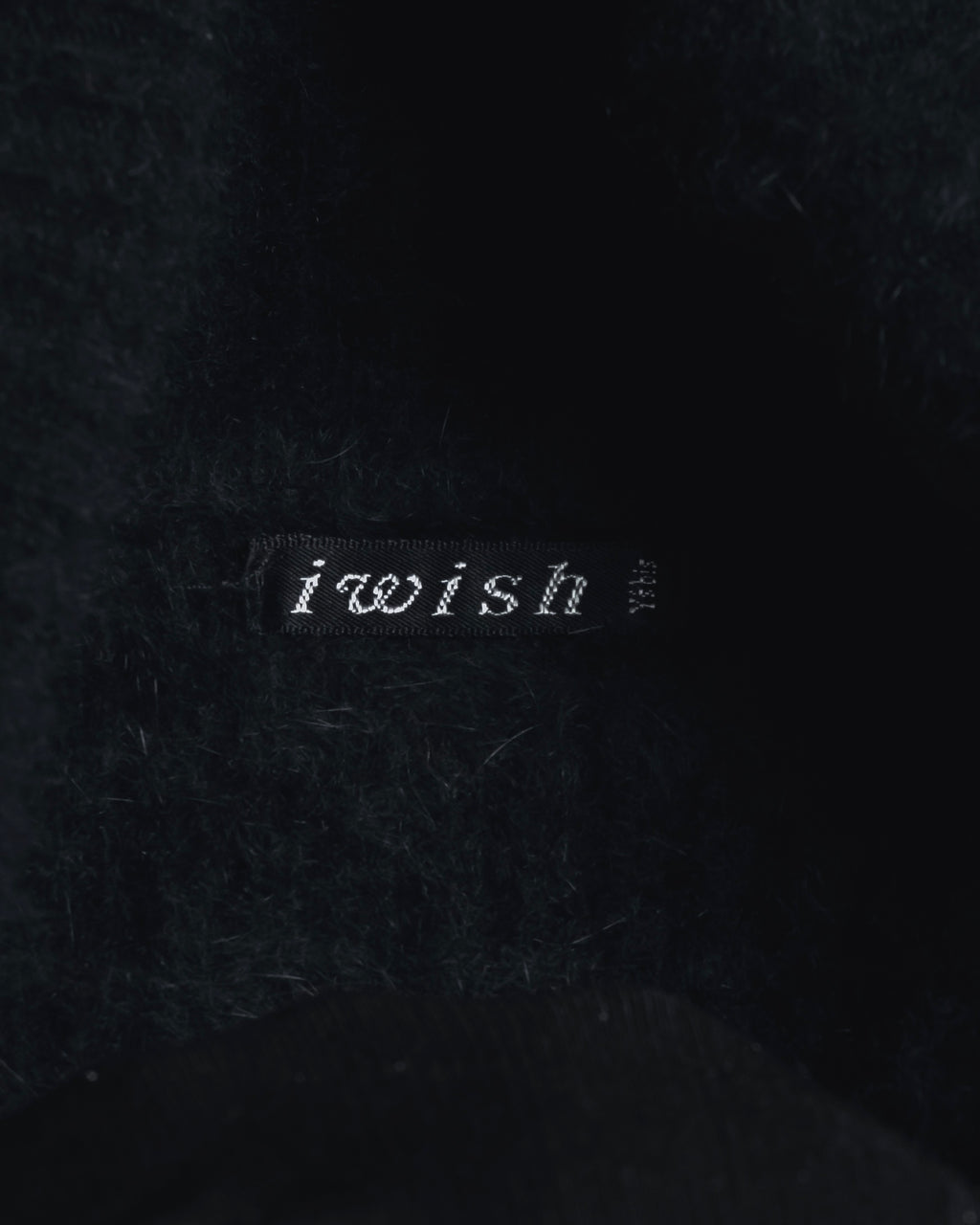 "I WISH" Angora-blend fuzzy turtleneck knit