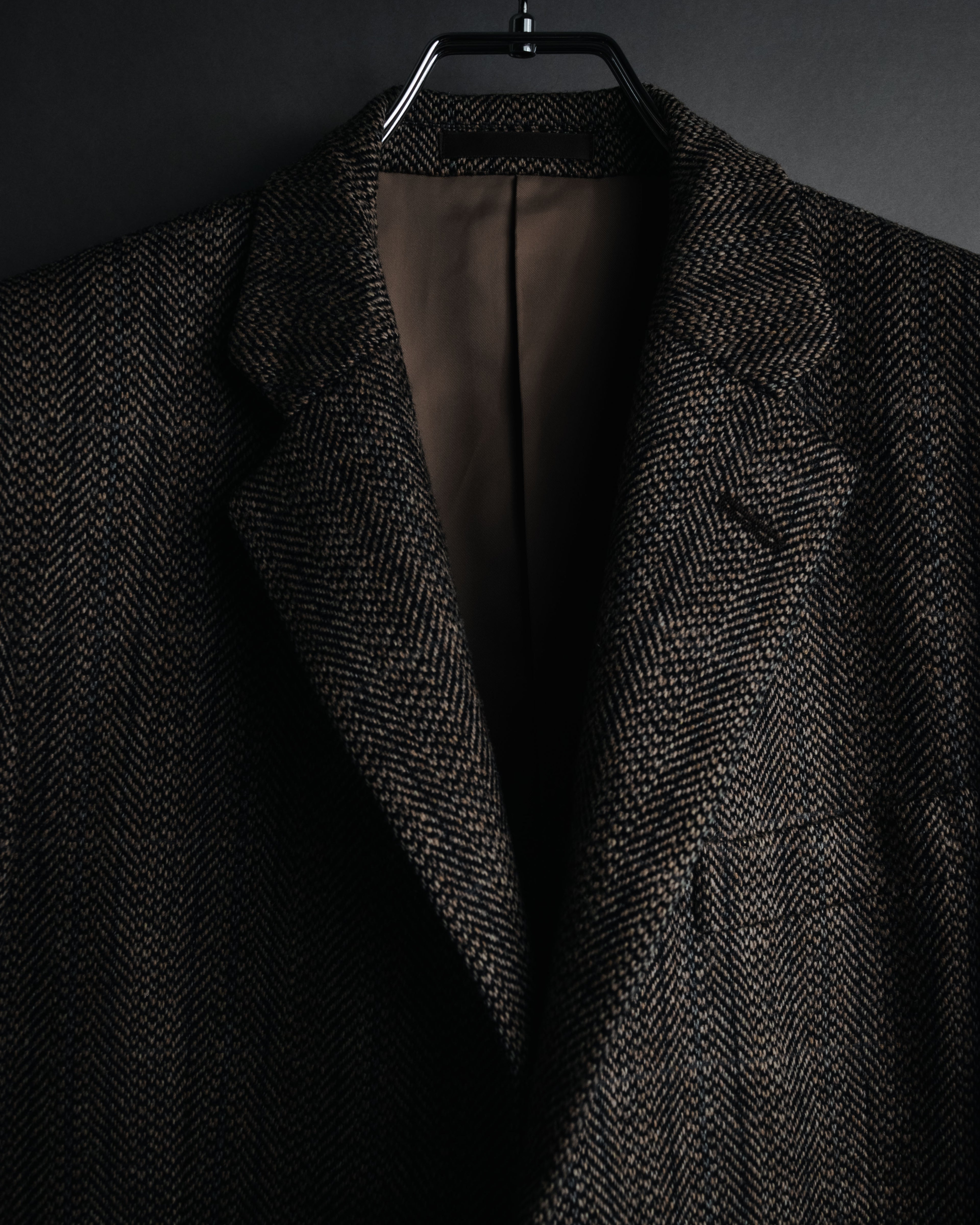"Burberrys" 90’s Herringbone tweed wool suit set