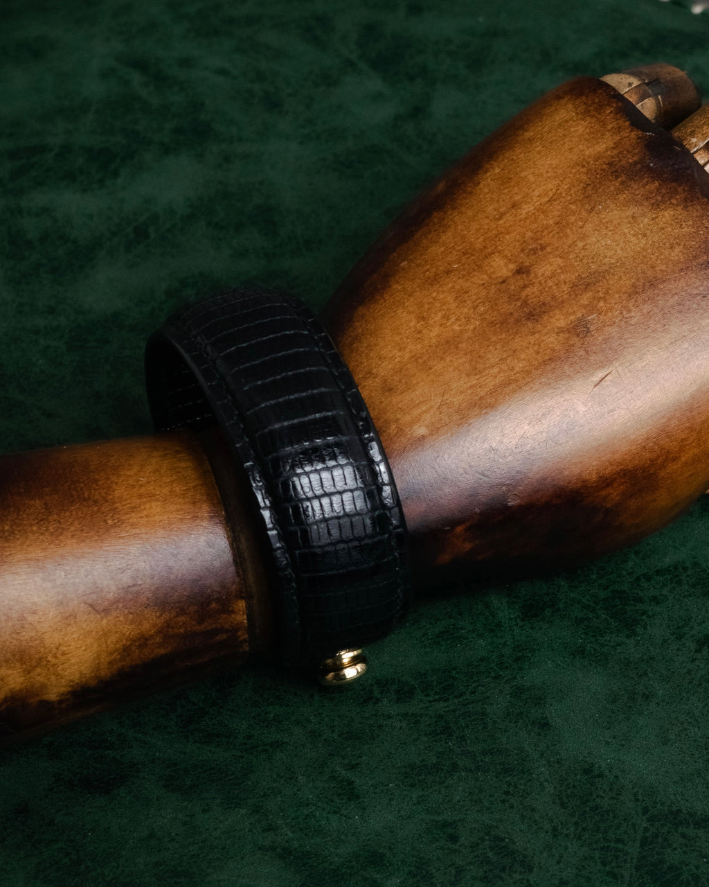 “GUCCI” 90’s-00’s Lizard horsebit bracelet