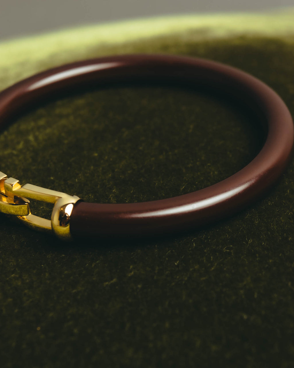 “Salvatore Ferragamo” 90’s-10’s Dark brown double Gancini bangle