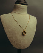 “Ferragamo” 90’s-00’s Interlocking ring pendant necklace