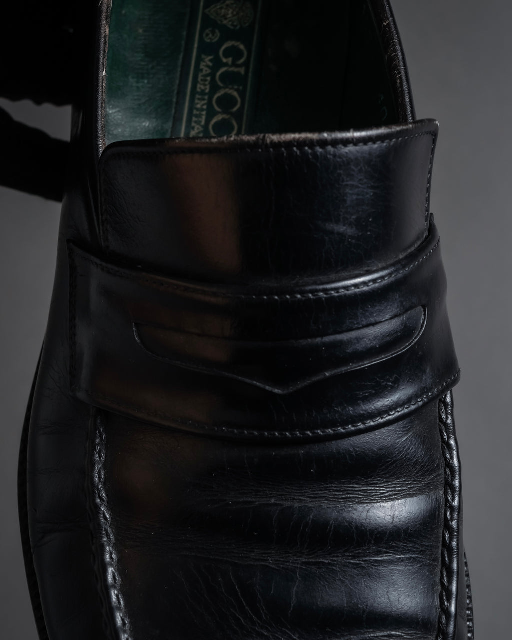 "GUCCI" 90’s classic leather penny loafers