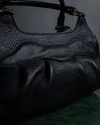 "Salvatore Ferragamo" Gancini motif gathered design leather bag