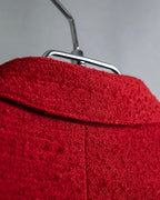 "Salvatore Ferragamo" Vivid red color wool mix tailored jacket
