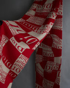 "Christian Dior" Logo pattern twill muffler