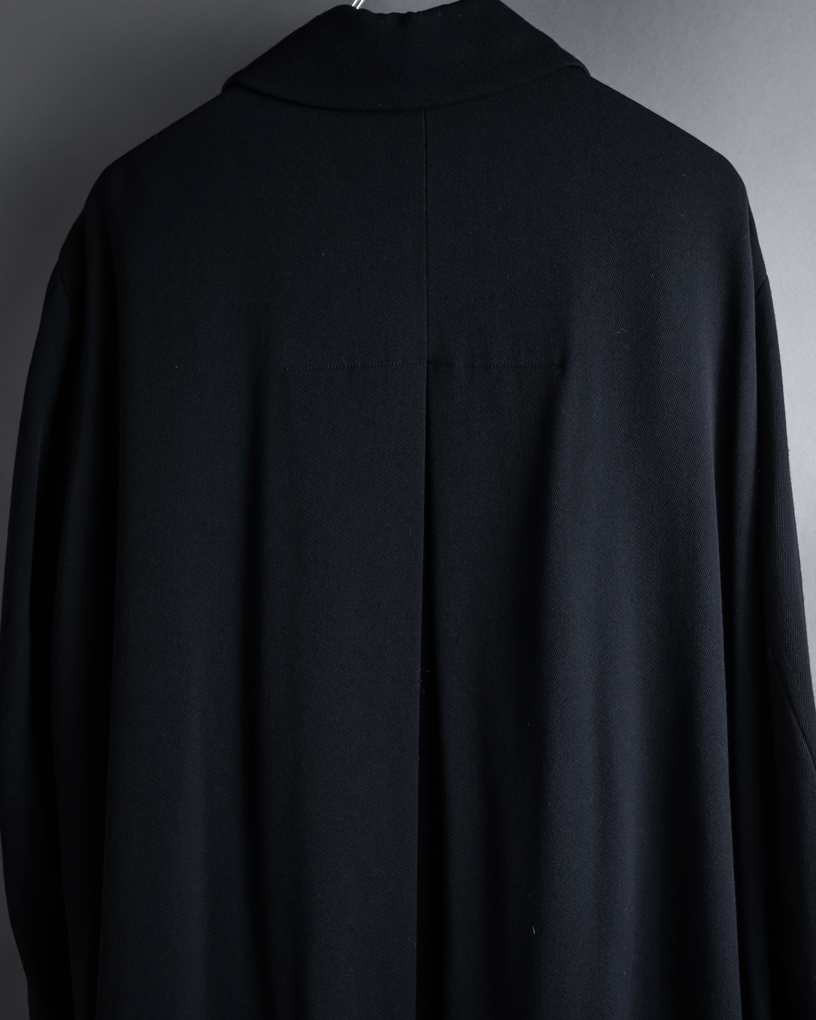 -SPECIAL- "Y's" 15AW Cape design panel oversized stand collar coat
