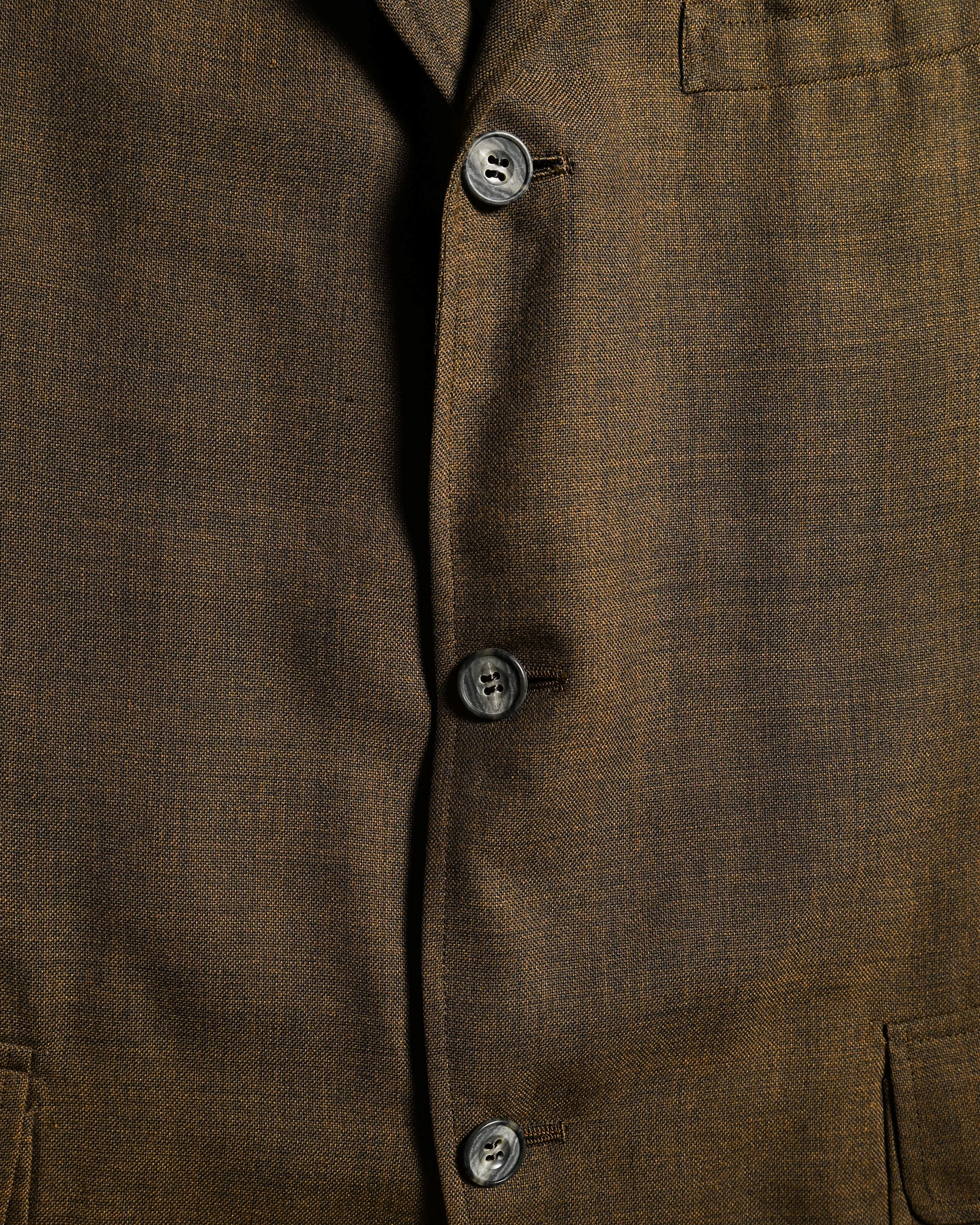 VINTAGE/ Beautiful Olive Colored Single Breasted 3B Tailored Jacket
