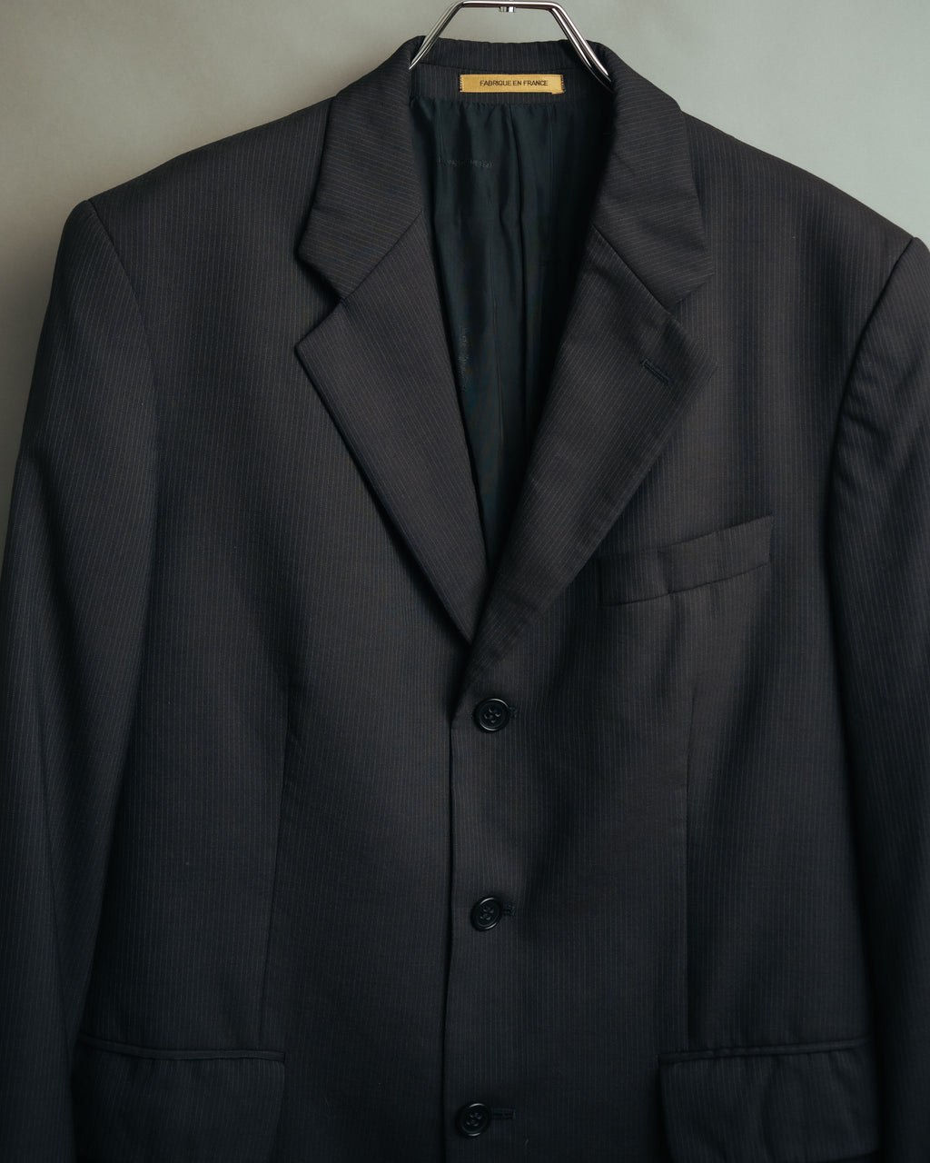 -MOOD Vintage Collections-
90’s Pinstripe wool tailored jacket
by Yves Saint Laurent pour homme