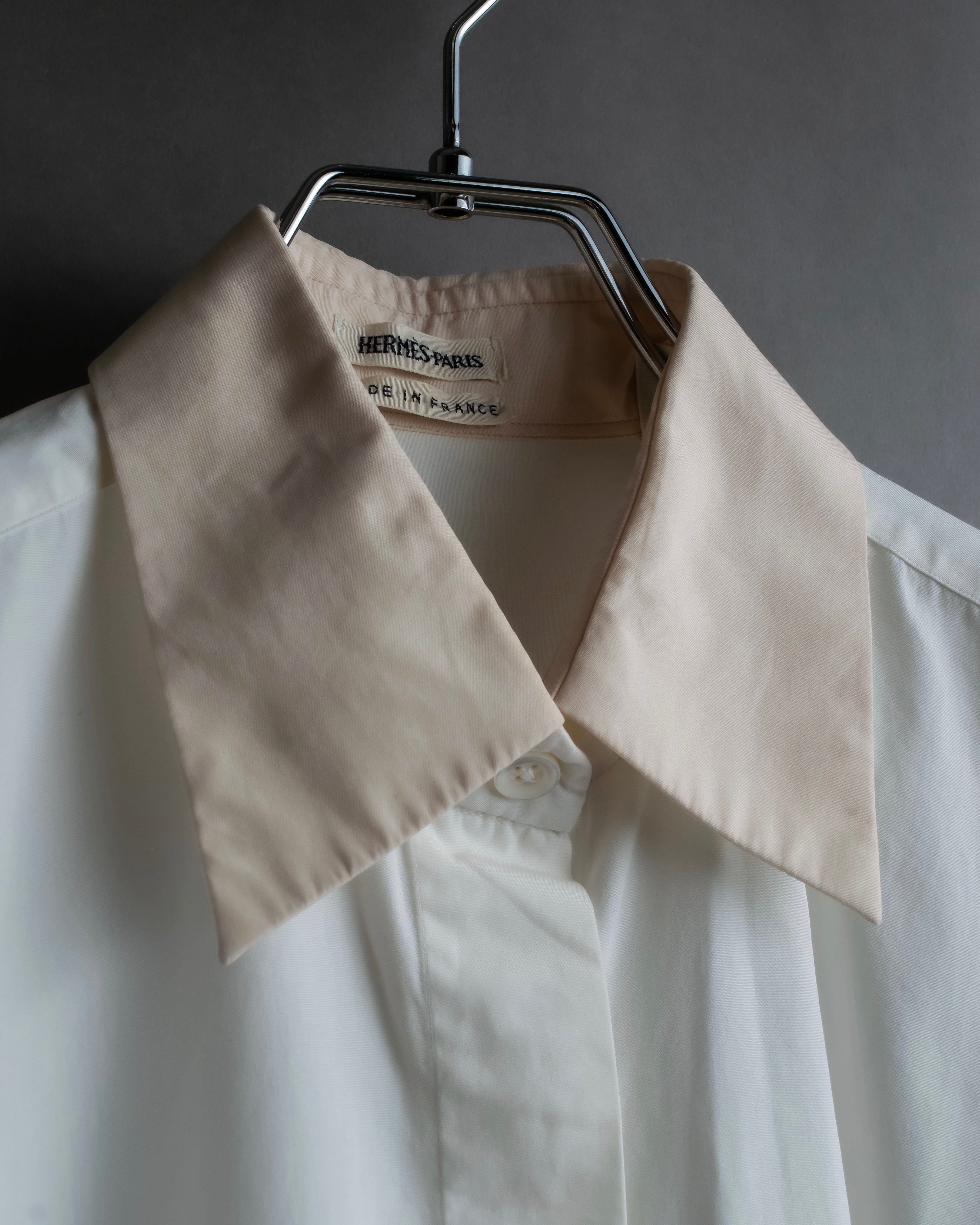"HERMES" Margiela period collar change shirt