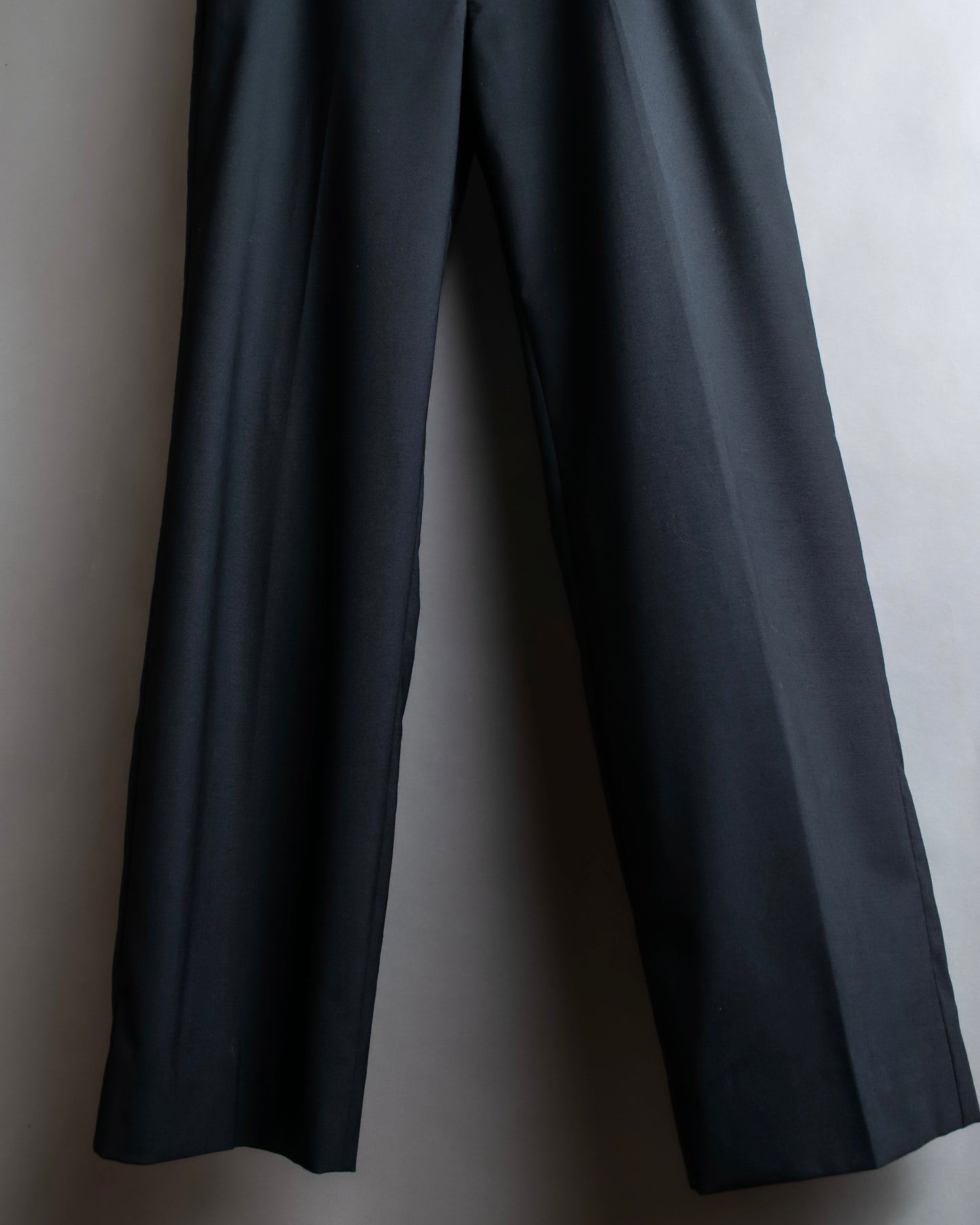 "VERSACE" Wide tapered silhouette no pleats slacks