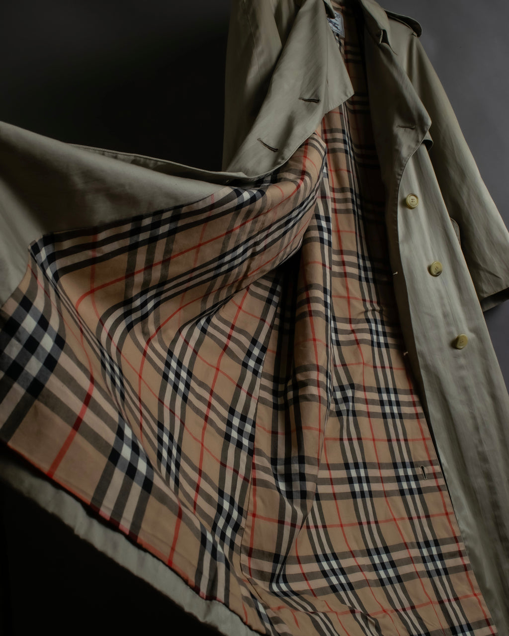 "BURBERRYS" Classic military detail maxi length trench coat