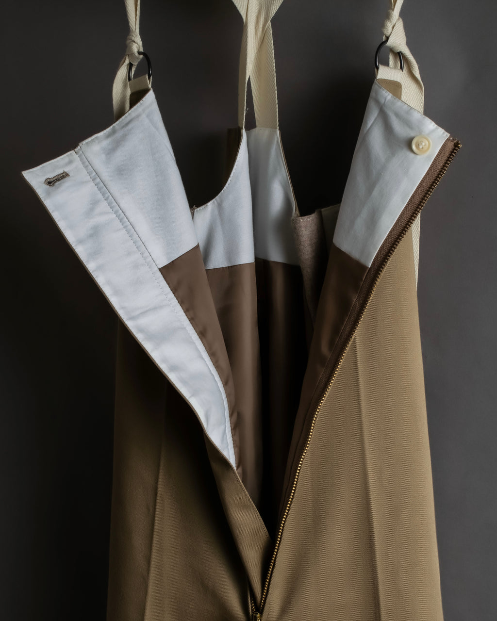 "Y's" 17AW twill woven flare silhouette jump skirt