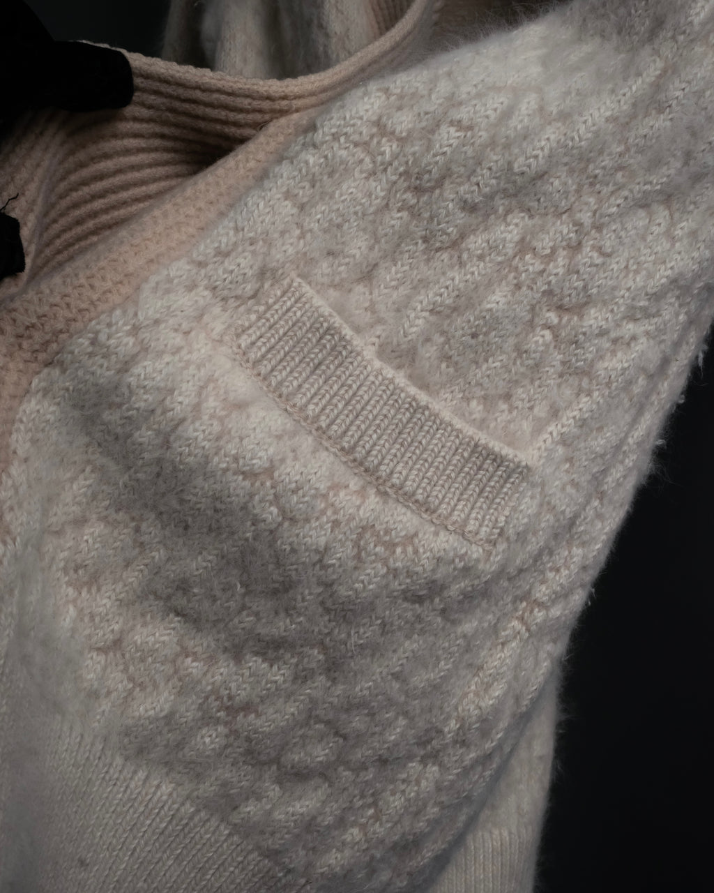 "Chloe" Angora mix standing up long cardigan