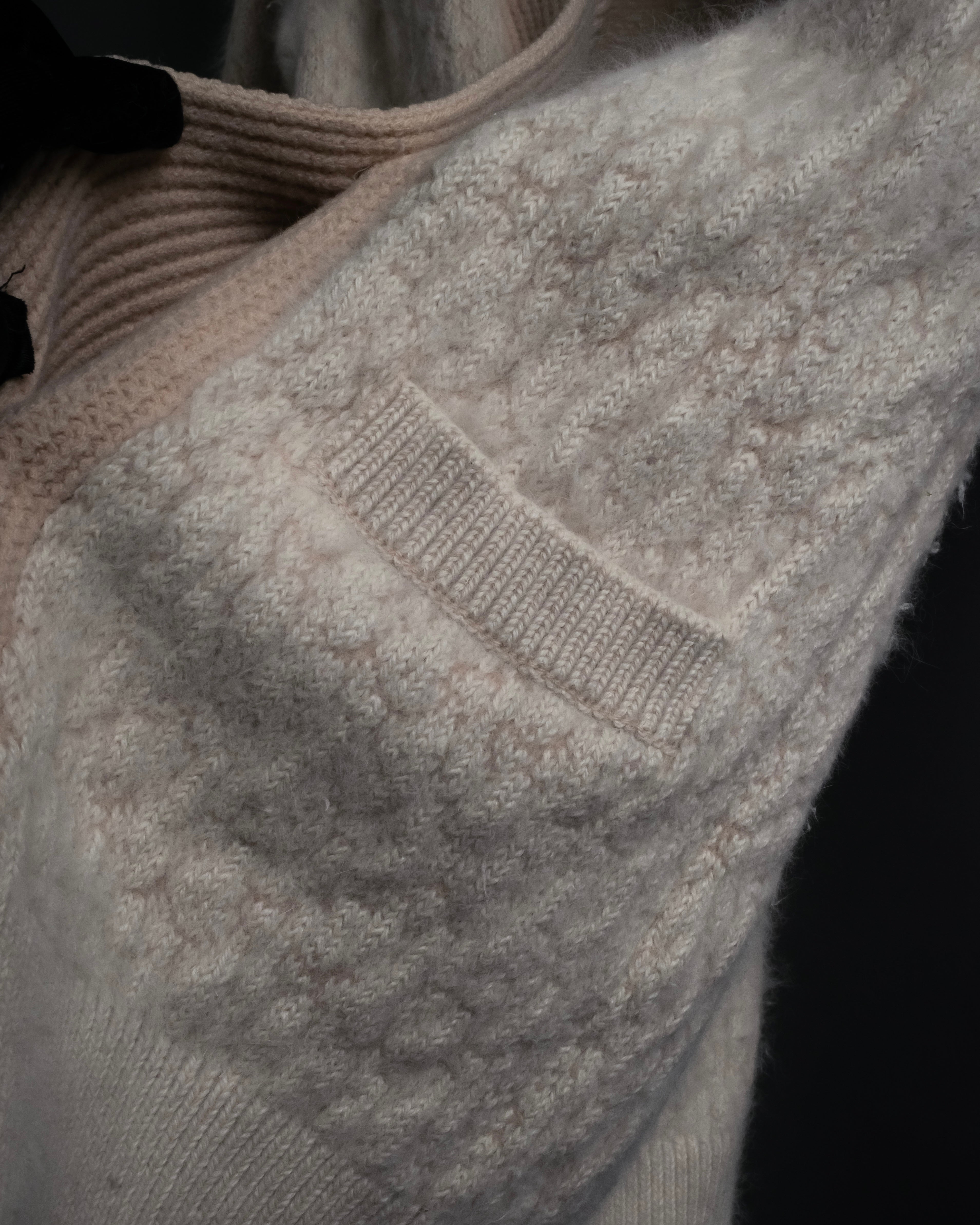 "Chloe" Angora mix standing up long cardigan