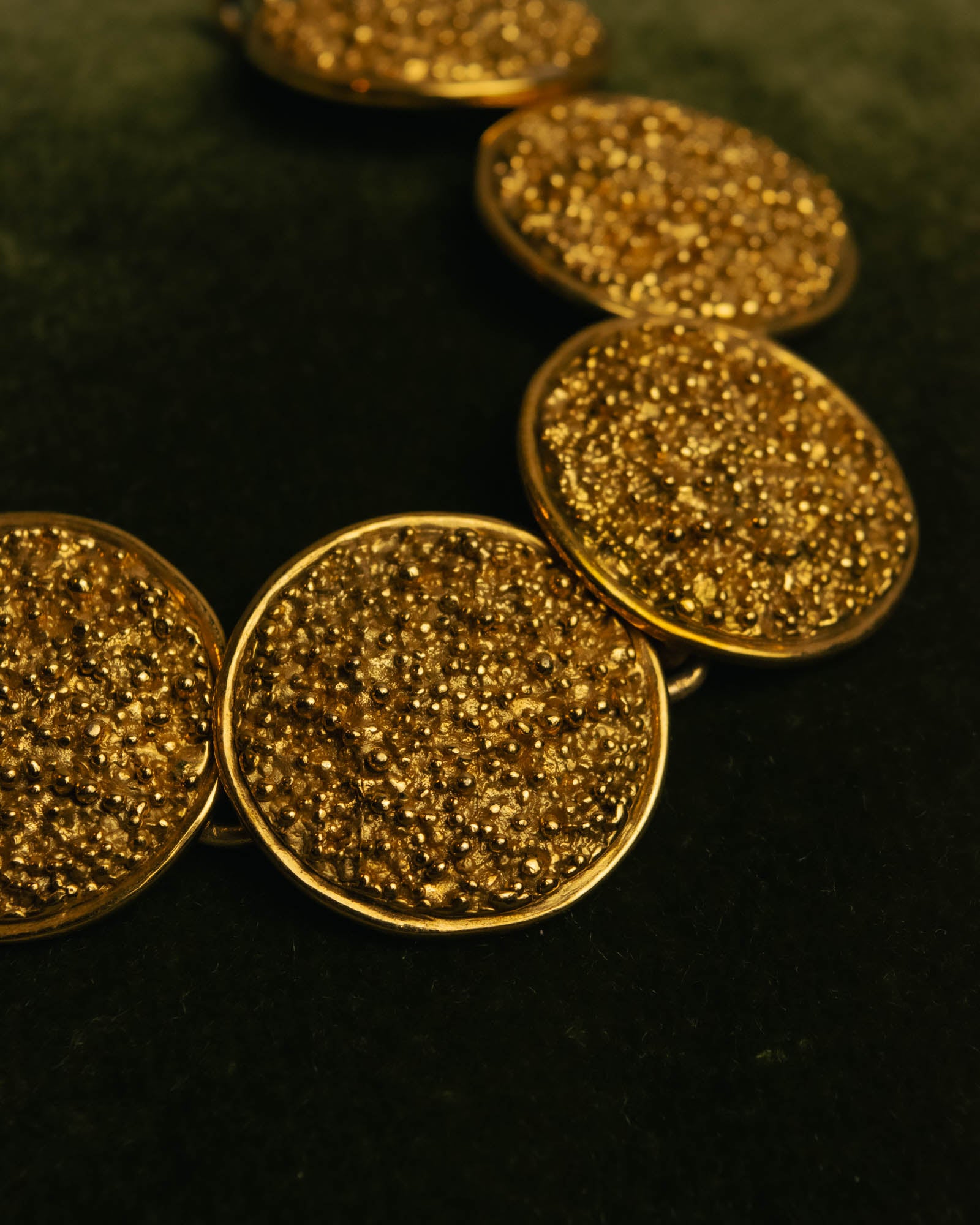 -SPECIAL- “YVES SAINT LAURENT” 80’s-90’s Lava texture statement bracelet