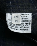 “HERMES” 90’s–00’s Windowpane cotton button down shirt