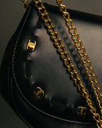 “Salvatore Ferragamo” 90’s Vara ribbon half moon chain bag
