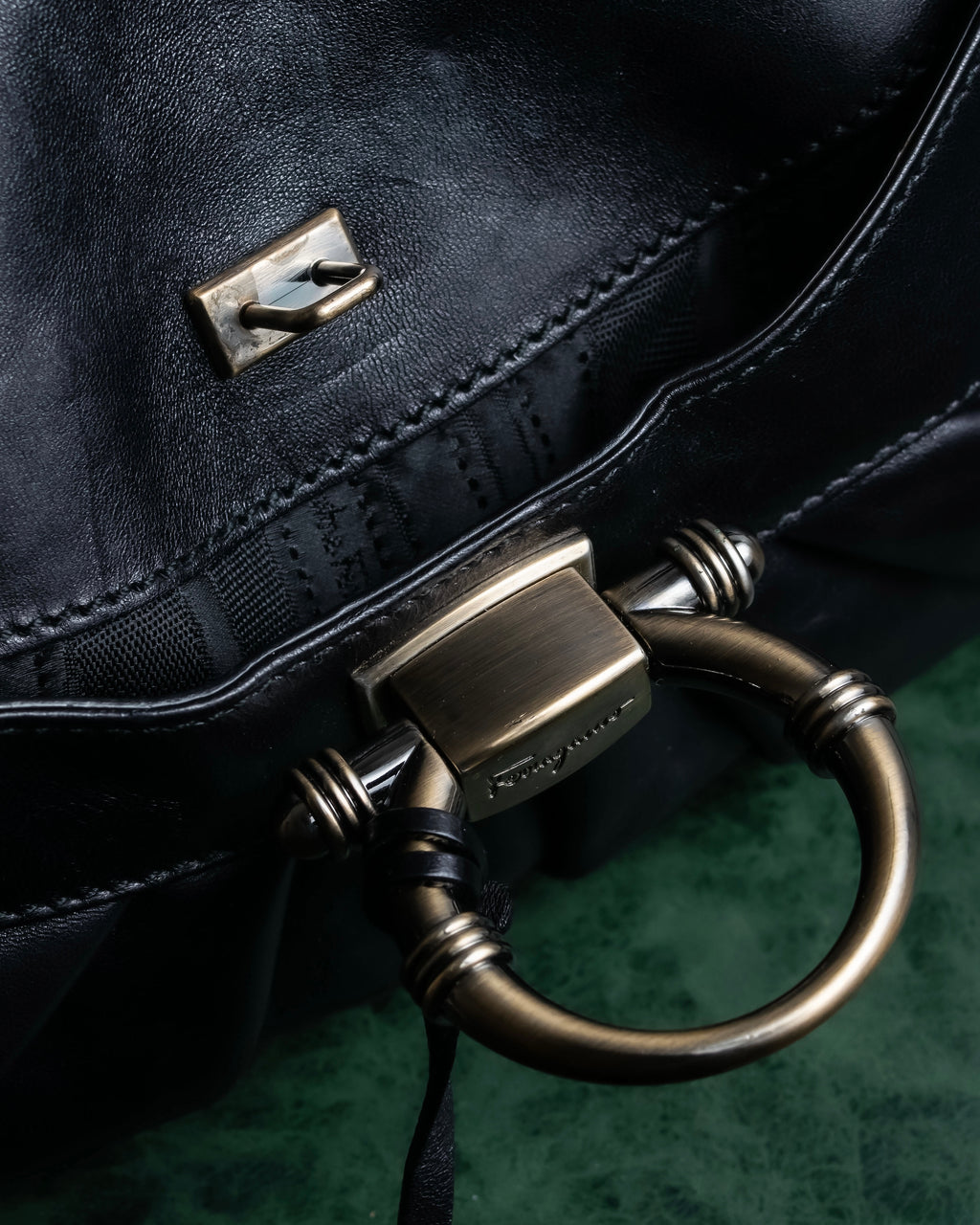 "Salvatore Ferragamo" Gancini motif leather one-handle bag