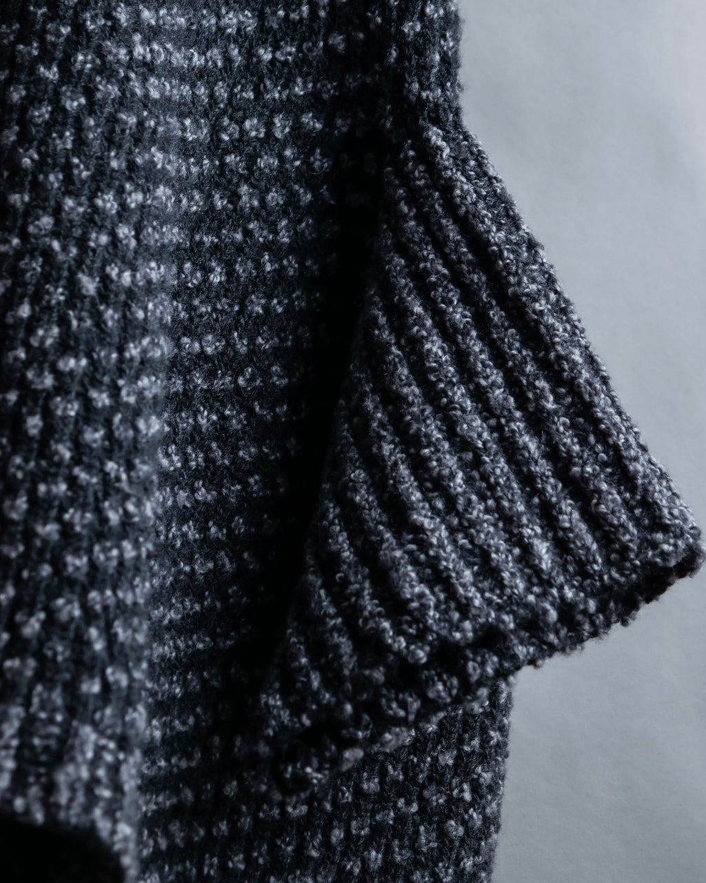 "DOLCE & GABBANA" Poncho silhouette waffle knit pullover