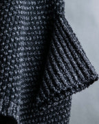 "DOLCE & GABBANA" Poncho silhouette waffle knit pullover