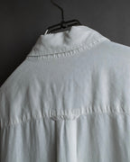 "HUGO BOSS" Linen oversized half sleeve button down shirt
