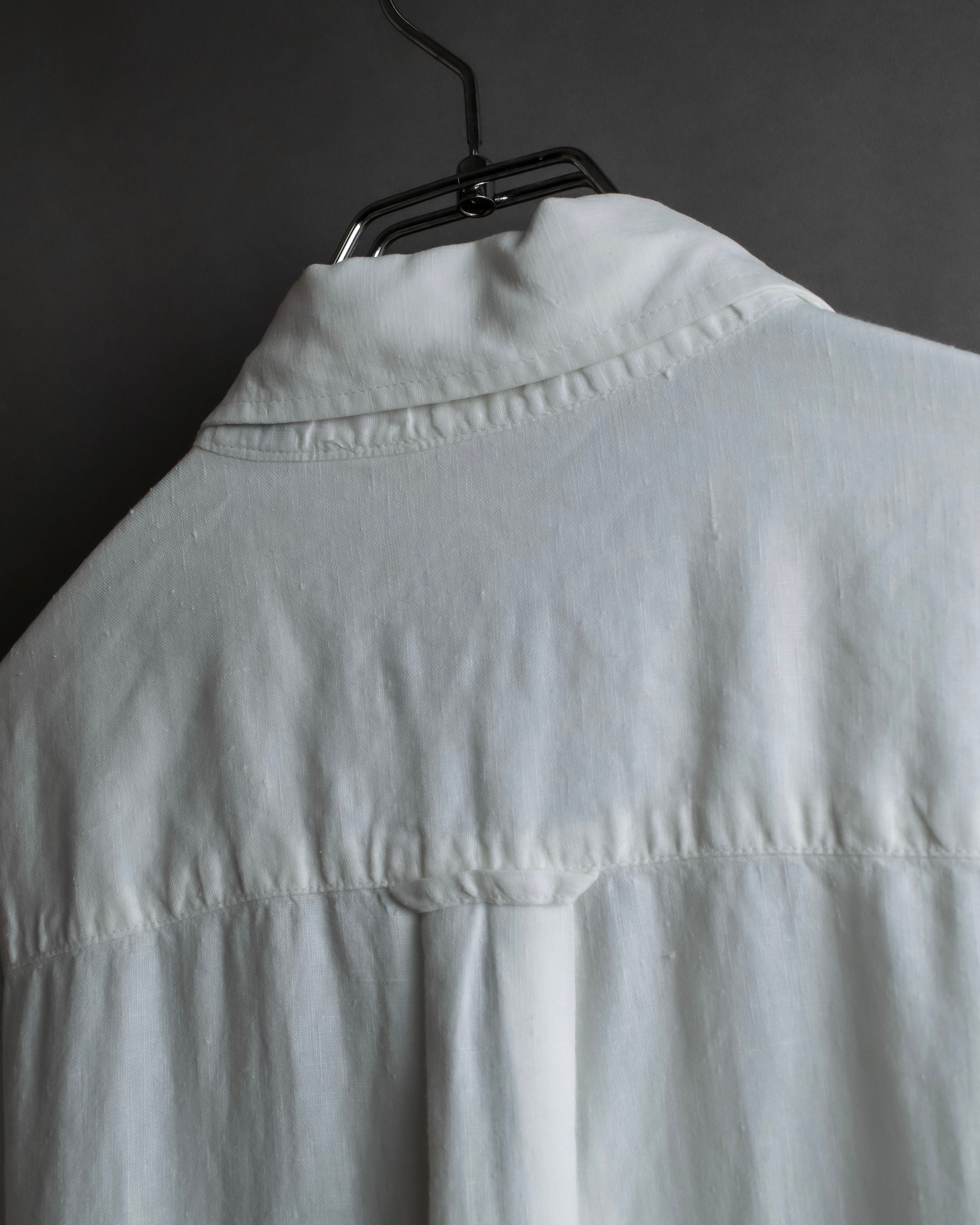 "HUGO BOSS" Linen oversized half sleeve button down shirt
