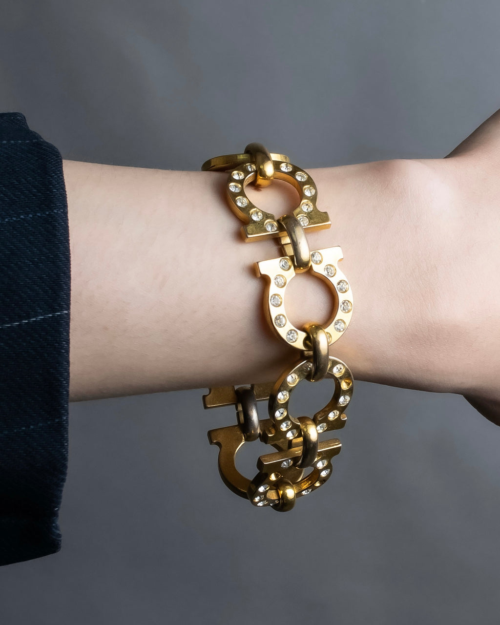 Salvatore Ferragamo Big Gancini gold chain bracelet