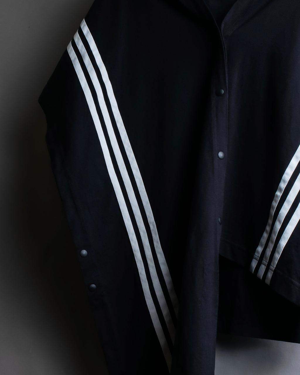 "Y-3" Asymmetrical three-stripes wrap dress