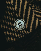 “CELINE” 90’s-00’s Chevron patterned long shirt dress