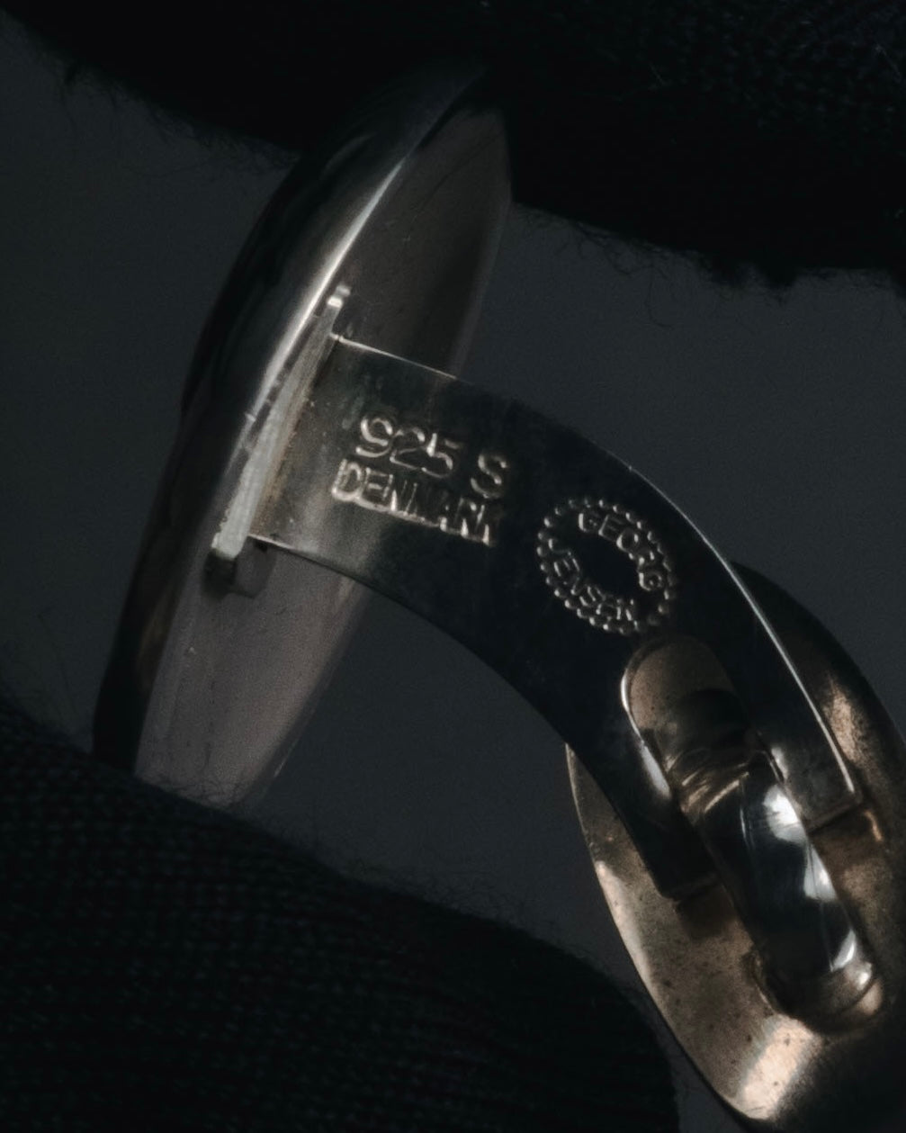 "Georg Jensen" Late 80s - Early 90s sculptural shell motif cufflinks