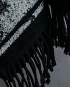 "Vivienne Westwood" Logo random motif pattern fringe muffler